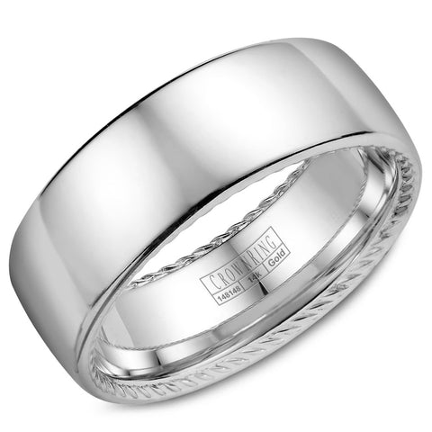 CrownRing Comfort Fit Wedding Band WB-012R8W