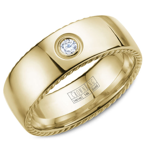 CrownRing Comfort Fit Diamond Wedding Band (0.10 CTW)