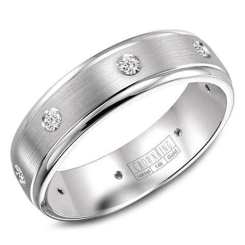 CrownRing Comfort Fit Diamond Wedding Band (0.20 CTW)