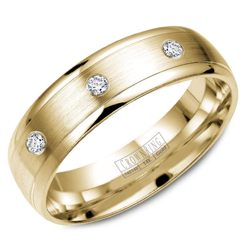 CrownRing Comfort Fit Diamond Wedding Band (0.20 CTW)