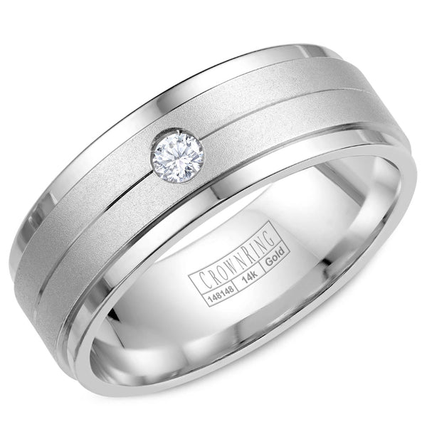 CrownRing Comfort Fit Diamond Wedding Band (0.10 CTW)