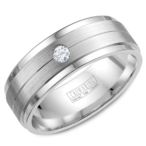 CrownRing Comfort Fit Diamond Wedding Band (0.10 CTW)