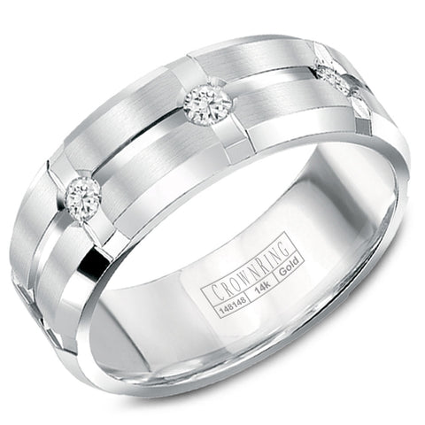 CrownRing Comfort Fit Diamond Wedding Band (0.15 CTW)