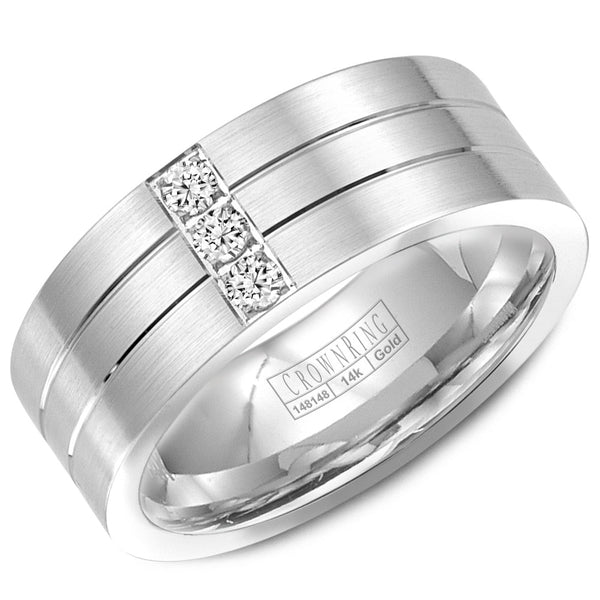 CrownRing Comfort Fit Diamond Wedding Band (0.15 CTW)