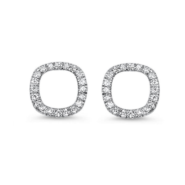 14K White Gold Diamond Earrings