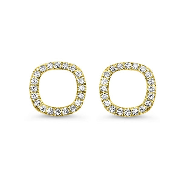 14K Yellow Gold Diamond Earrings